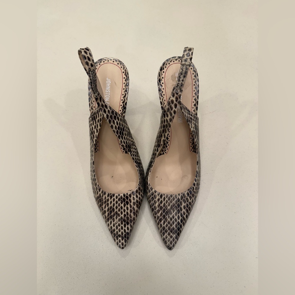 Johnston & Murphy Snake Print Heels